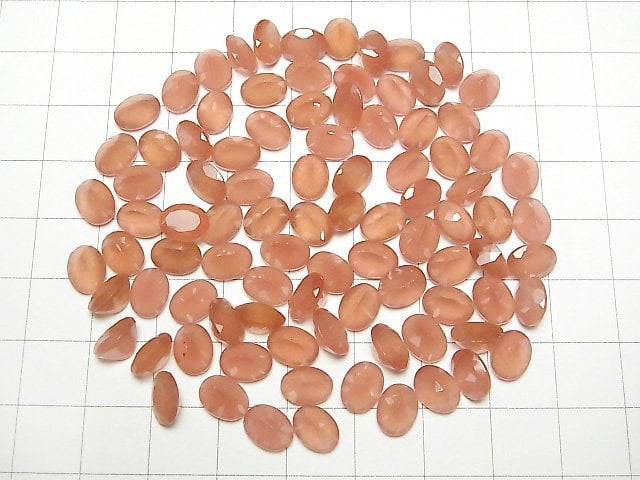 [Video] Peru Rhodochrosite AAA Loose stone Oval Faceted 8x6mm 2pcs
