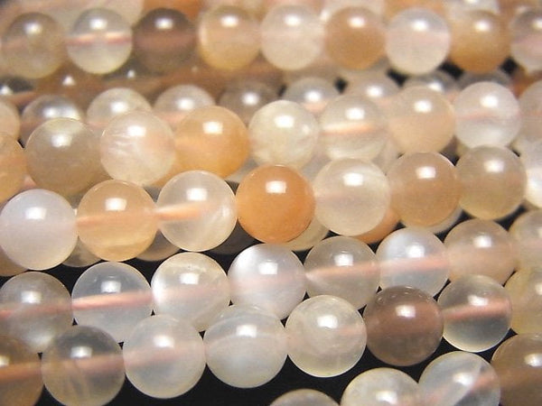 [Video] Multicolor Moonstone AA++ Round 6mm half or 1strand beads (aprx.15inch/36cm)
