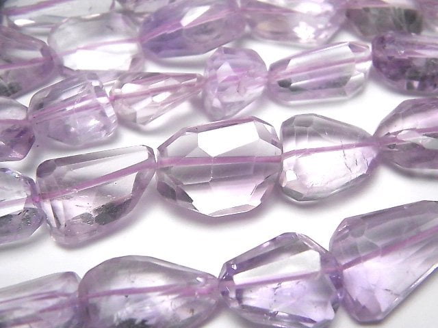 [Video] Pink Amethyst AA++ Faceted Nugget half or 1strand beads (aprx.13inch/33cm)
