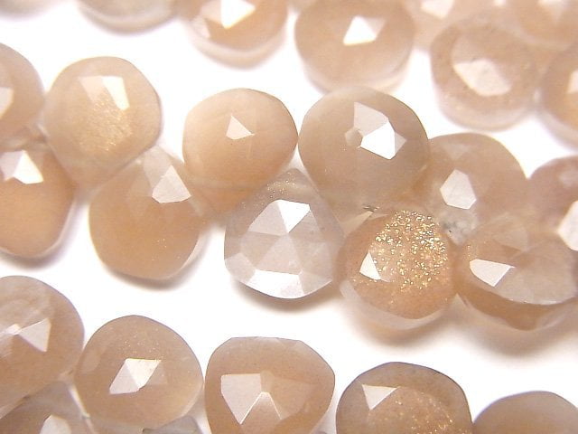 [Video]High Quality Brown Moonstone AA++ Chestnut Faceted Briolette 1strand beads (aprx.7inch/18cm)