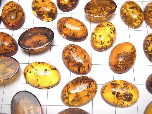 [Video]Cracked Baltic Amber Oval Cabochon 18x13mm 1pc