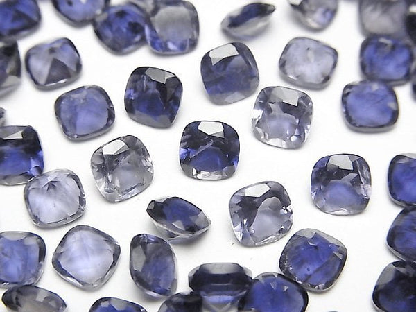 [Video]High Quality Iolite AAA Loose stone Square Faceted 6x6mm 3pcs