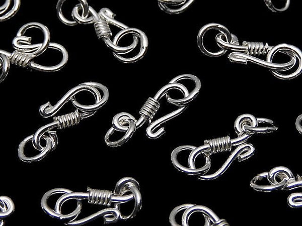 Silver925 U Hook with Jump Ring 10x4mm White Silver 2pcs