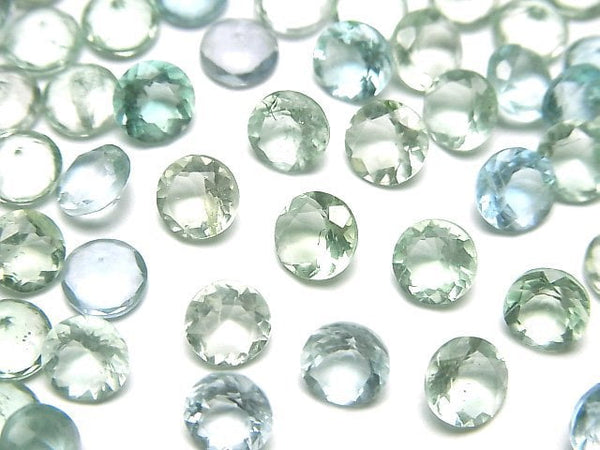 [Video]High Quality Green Fluorite AAA Loose stone Round Faceted 6x6mm 5pcs