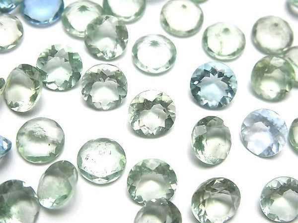 [Video]High Quality Green Fluorite AAA Loose stone Round Faceted 8x8mm 4pcs