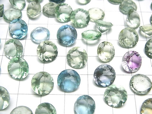 [Video]High Quality Green Fluorite AAA Loose stone Round Faceted 10x10mm 2pcs