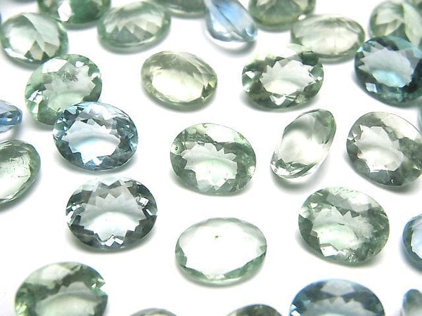 [Video]High Quality Green Fluorite AAA Loose stone Oval Faceted 10x8mm 3pcs