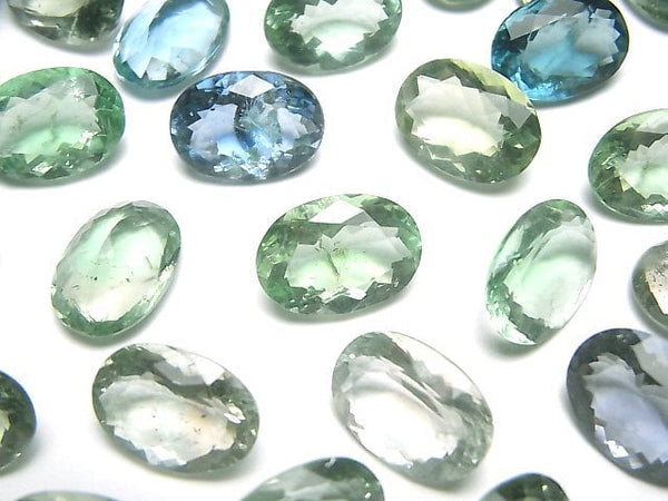 [Video]High Quality Green Fluorite AAA Loose stone Oval Faceted 14x10mm 2pcs