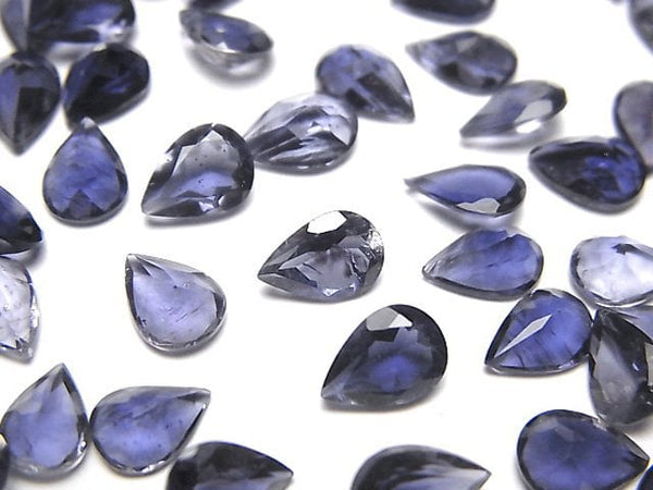 [Video]High Quality Iolite AA++ Loose stone Pear shape Faceted 7x5mm 5pcs