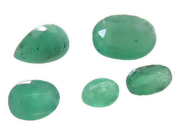 [Video][One of a kind] Brazil High Quality Emerald AAA- Loose stone Faceted 5pcs set NO.9