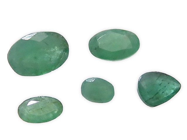 [Video][One of a kind] Brazil High Quality Emerald AAA- Loose stone Faceted 5pcs set NO.10
