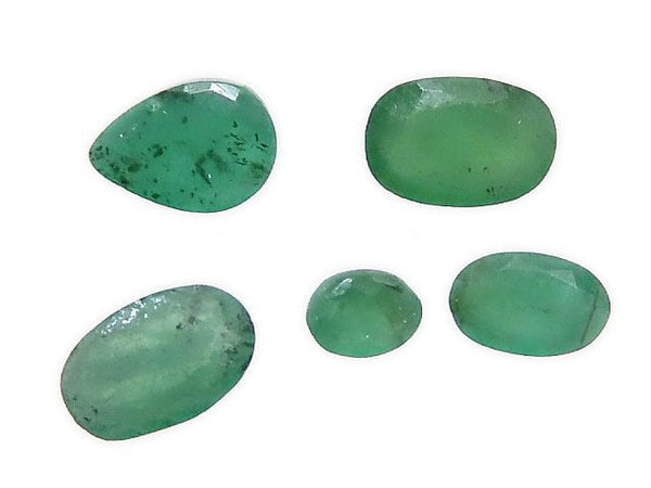 [Video][One of a kind] Brazil High Quality Emerald AAA- Loose stone Faceted 5pcs set NO.11