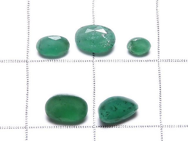 [Video][One of a kind] Brazil High Quality Emerald AAA- Loose stone Faceted 5pcs set NO.11