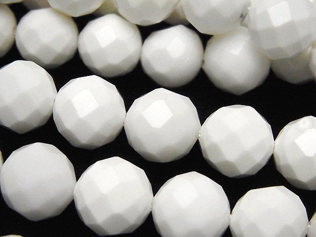 [Video] High Quality! White Onyx AAA- 64Faceted Round 12mm half or 1strand beads (aprx.15inch/36cm)