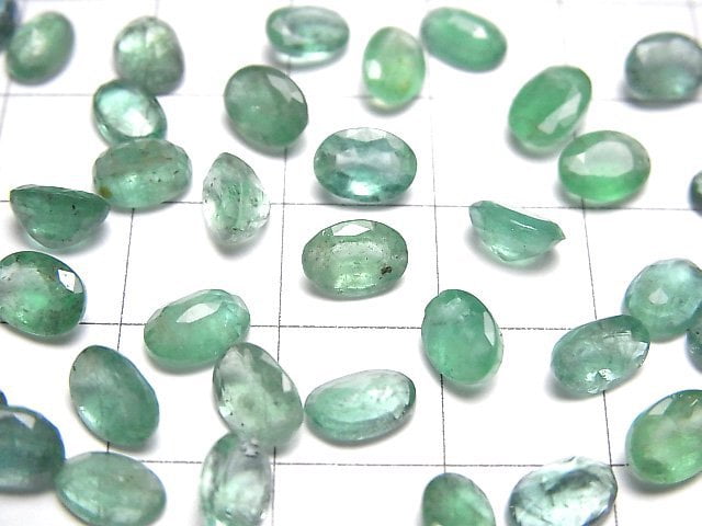 [Video]Zambia High Quality Emerald AAA- Loose stone Oval Faceted 7x5mm 1pc
