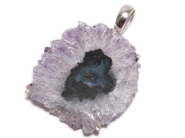 [Video][One of a kind] Flower Amethyst Pendant Silver925 NO.103