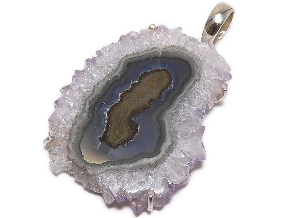[Video][One of a kind] Flower Amethyst Pendant Silver925 NO.104