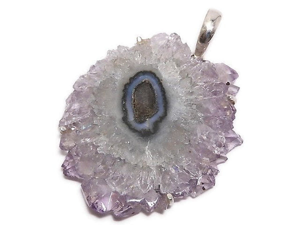 [Video][One of a kind] Flower Amethyst Pendant Silver925 NO.106