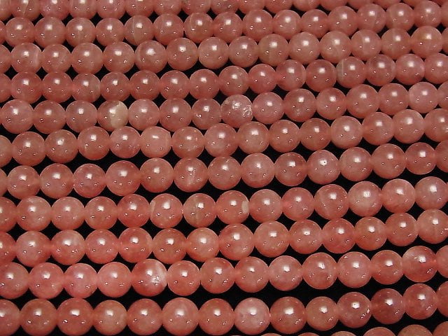 [Video]High Quality Argentinian Rhodochrosite AAA Round 6mm 1/4 or 1strand beads (aprx.15inch/38cm)