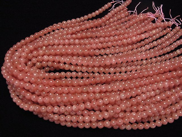 [Video]High Quality Argentinian Rhodochrosite AAA Round 6mm 1/4 or 1strand beads (aprx.15inch/38cm)
