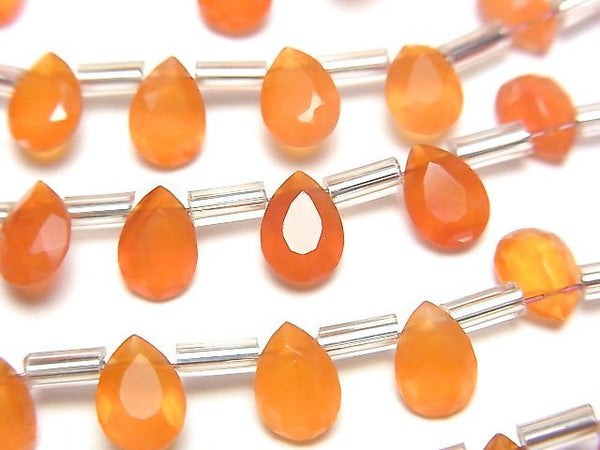 [Video]High Quality Carnelian AAA Pear shape Faceted 7x5mm 1strand (18pcs )