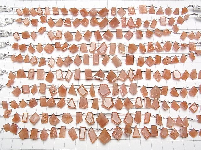 [Video]Sunstone AA++ fancy shape Faceted 1strand beads (aprx.7inch/18cm)