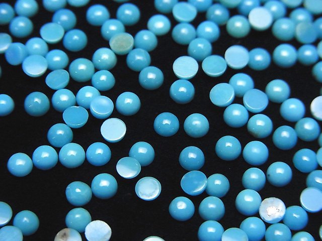 [Video]High Quality Sleeping Beauty Turquoise AAA Round Cabochon 3x3mm 10pcs
