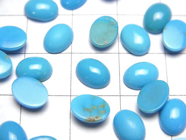 [Video]High Quality Sleeping Beauty Turquoise AAA Oval Cabochon 8x6mm 1pc