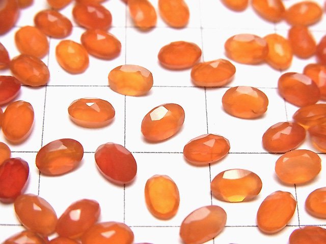 [Video]High Quality Carnelian AAA Loose stone Oval Faceted 6x4mm 10pcs