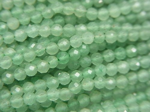High Quality! Green Aventurine Faceted Round 3mm 1strand beads (aprx.15inch/37cm)