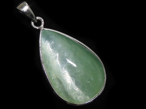[Video][One of a kind] Mint Green Mica Pendant Silver925 NO.3