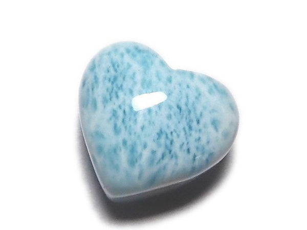 [Video][One of a kind] High Quality Larimar Pectolite AAA Heart [Half Drilled Hole ] 1pc NO.325