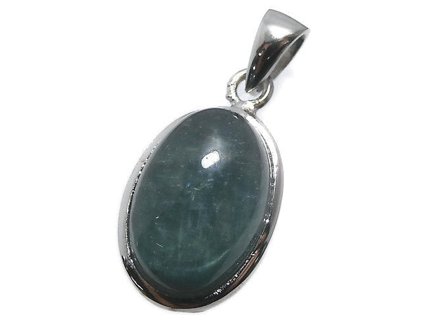 [Video][One of a kind] Green Apatite Cat's Eye Pendant Silver925 NO.6