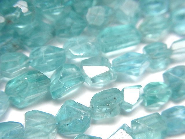 [Video]Apatite AA++ Faceted Nugget half or 1strand (36pcs)