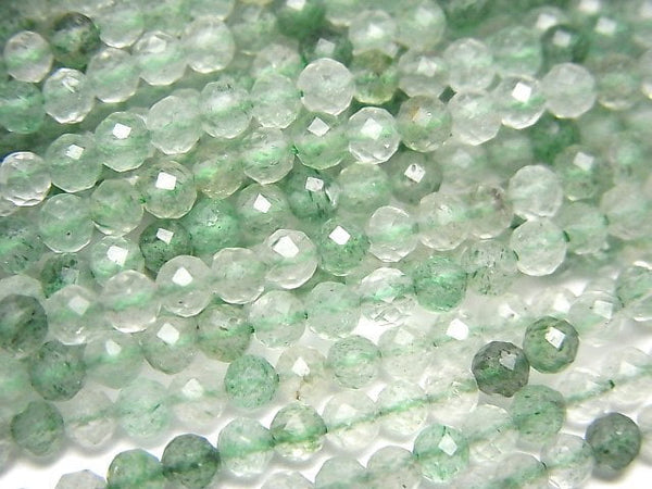 [Video]High Quality! Green Aventurine Faceted Round 3mm 1strand beads (aprx.15inch/37cm)