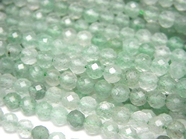 [Video]High Quality! Green Aventurine Faceted Round 4mm 1strand beads (aprx.15inch/37cm)