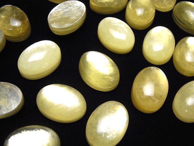 [Video] Golden Mica AAA Oval Cabochon 25x18mm 1pc