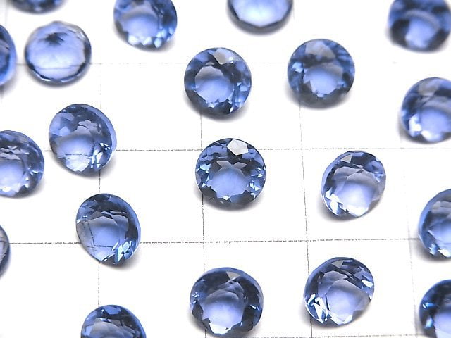[Video]High Quality Color Change Fluorite AAA Loose stone Round Faceted 7x7mm 1pc