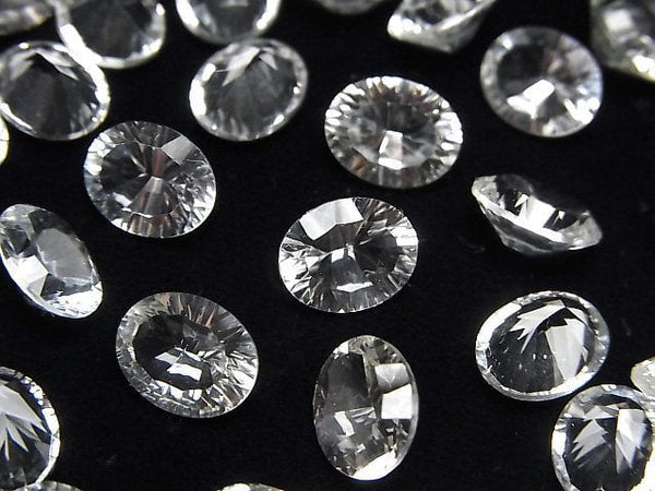 [Video]High Quality White Topaz AAA Loose stone Oval Concave Cut 10x8mm 2pcs