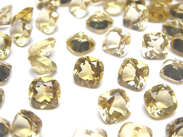 [Video]High Quality Honey Quartz AAA Loose stone Square Faceted 8x8mm 3pcs
