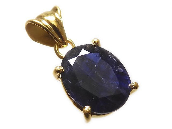 [Video][One of a kind] High Quality Iolite AAA-Faced Pendant 18KGP NO.21
