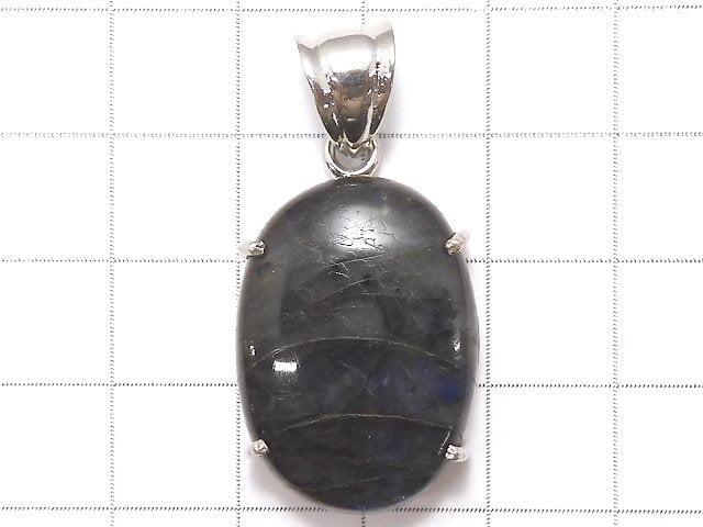 [Video][One of a kind] High Quality Blue Labradorite AAA Pendant Silver925 NO.46