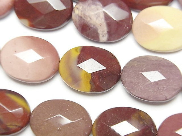 [Video] Mookaite Faceted Oval 16x12mm half or 1strand beads (aprx.14inch/35cm)
