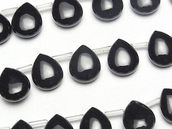[Video] Onyx Pear shape (Smooth) 12x10x6mm half or 1strand beads (aprx.15inch/38cm)