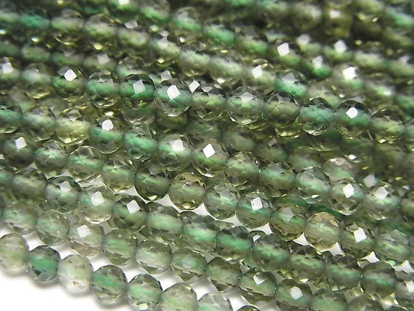 [Video]High Quality! Green Quartz Faceted Round 3mm 1strand beads (aprx.15inch/37cm)