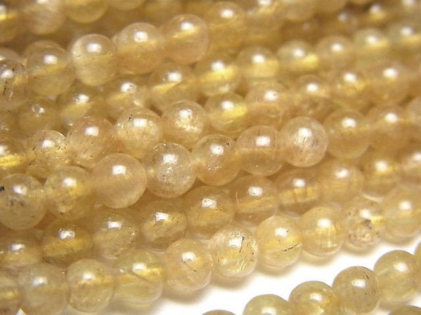 [Video]Yellow Apatite AA+ Round 4mm 1strand beads (aprx.15inch/36cm)