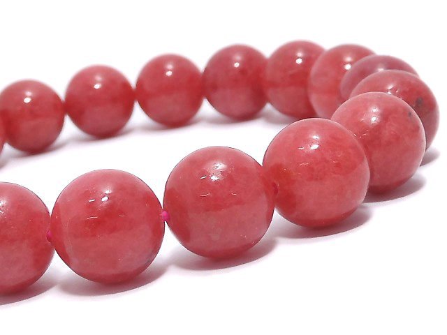 [Video][One of a kind] Brazil Imperial Rhodonite AA++ Round 10.5mm Bracelet NO.109