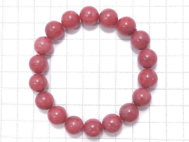 [Video][One of a kind] Brazil Imperial Rhodonite AA++ Round 11mm Bracelet NO.115
