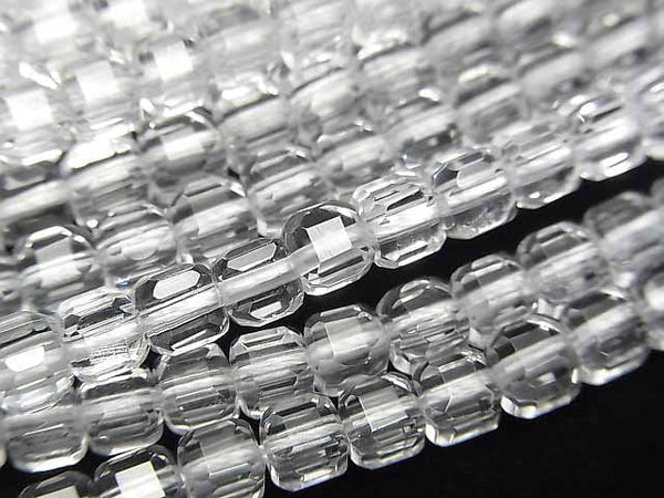 [Video]High Quality! Crystal AAA Cube Shape 4x4x4mm half or 1strand beads (aprx.15inch/37cm)
