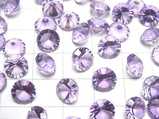 [Video]High Quality Amethyst AAA Loose stone Round Concave Cut 8x8mm 2pcs